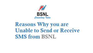 unable to send sms from bsnl sim