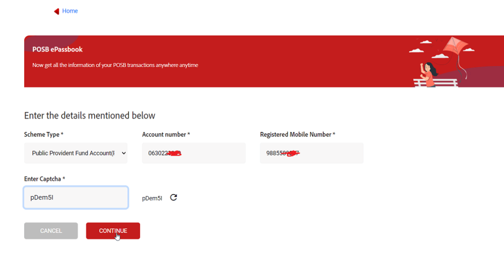 post office passbook details